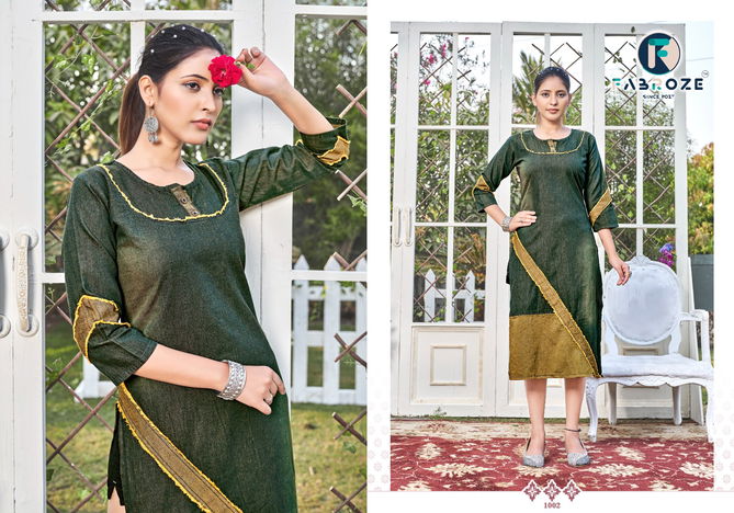 Fabroze Lakshya 1 Party Wear Wholesale Denim Kurti Catalog